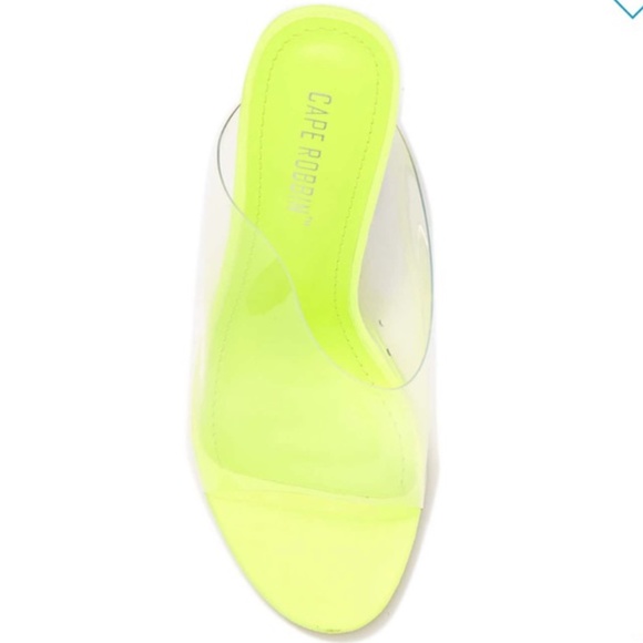 Perspex PVC Clear Sexy Wedges - LIME - Picture 10 of 11